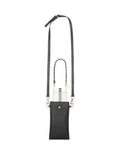 Load image into Gallery viewer, Leather Phone Crossbody Pouch in Black