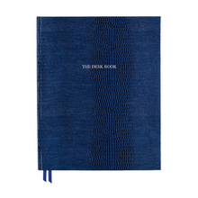 Load image into Gallery viewer, The Desk Book in Marine Blue Iguana  Pellaq - Feint ruled
