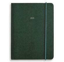 Load image into Gallery viewer, Large Belgravia Diary 2026 in Dark Green Lizard