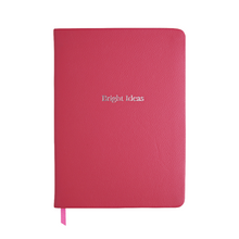 Load image into Gallery viewer, Bright Ideas - Midsize in Bubblegum Pink Calfskin - Feint ruled