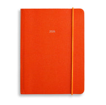 Load image into Gallery viewer, The Midsize OrganiseherTM Diary 2026 in Flame Orange Lizard