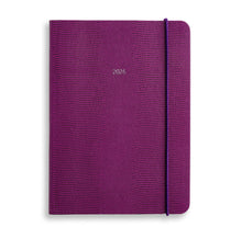 Load image into Gallery viewer, Midsize Belgravia Diary 2026 in Mulberry Lizard
