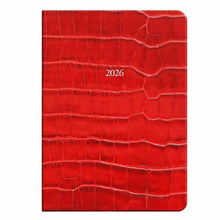 Load image into Gallery viewer, Large Belgravia Diary 2026 in Red Croc