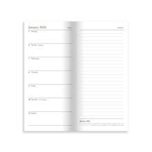 Load image into Gallery viewer, New Slim Pocket Belgravia Diary 2026 in Cornflower Blue Galuchat