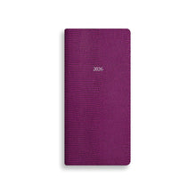 Load image into Gallery viewer, New Slim Pocket Belgravia Diary 2026 in Mulberry Lizard