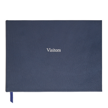 Load image into Gallery viewer, Visitors Book in Navy Blue Goatskin
