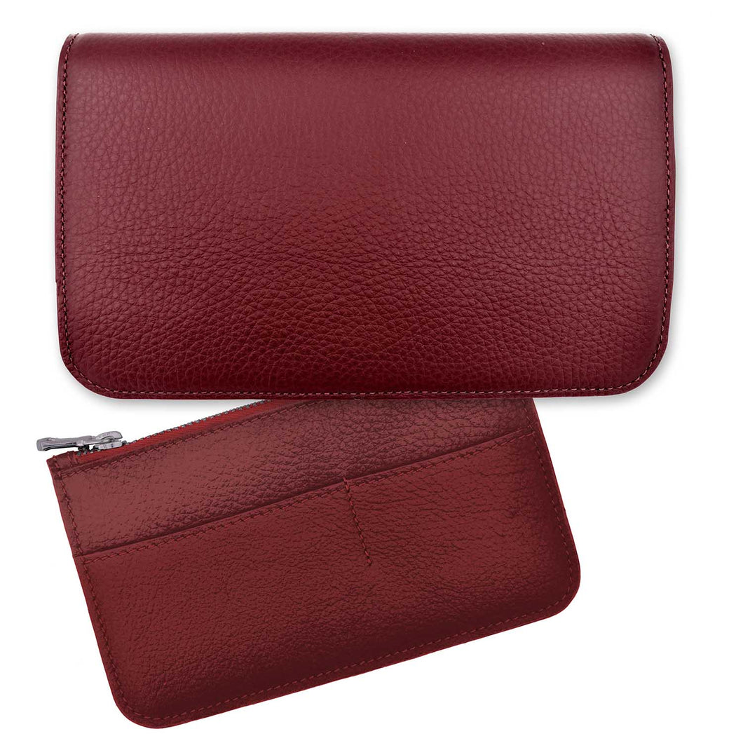 The Chelsea Wallet in Dark Red Leather