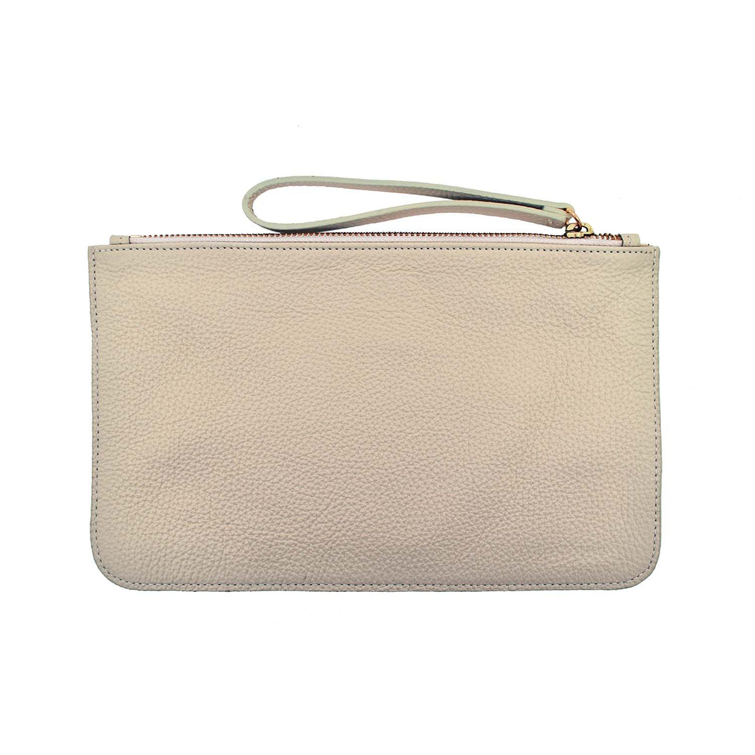 Sloane Pouch in Cream Leather