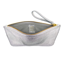 Load image into Gallery viewer, Sloane Pouch in Silver Leather
