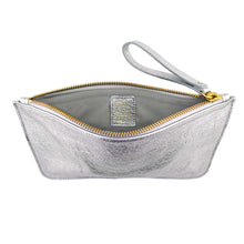 Load image into Gallery viewer, Sloane Leather Pouch in Silver