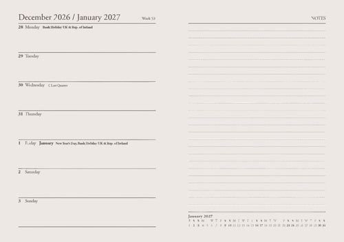Large Leather Belgravia Diary 2027 in Espresso Croc