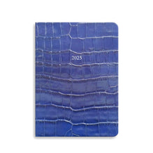 Load image into Gallery viewer, Large Belgravia Diary 2025 in Blue Ink Croc
