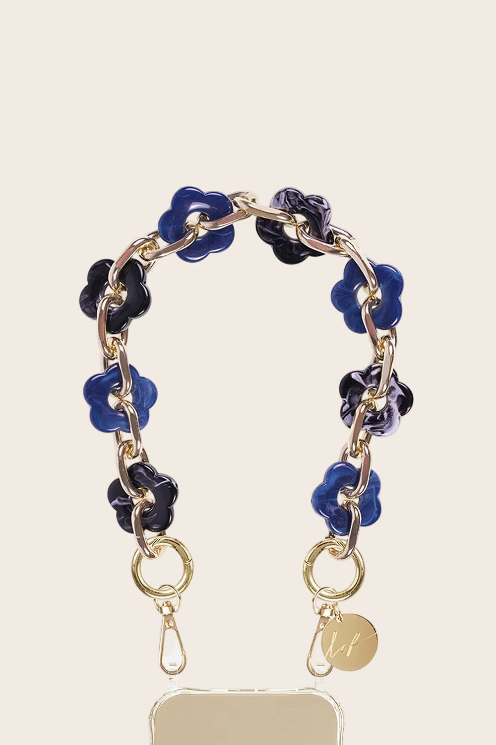 LE318671 | Cassy Fleurs Blue Wrist Phone Chain