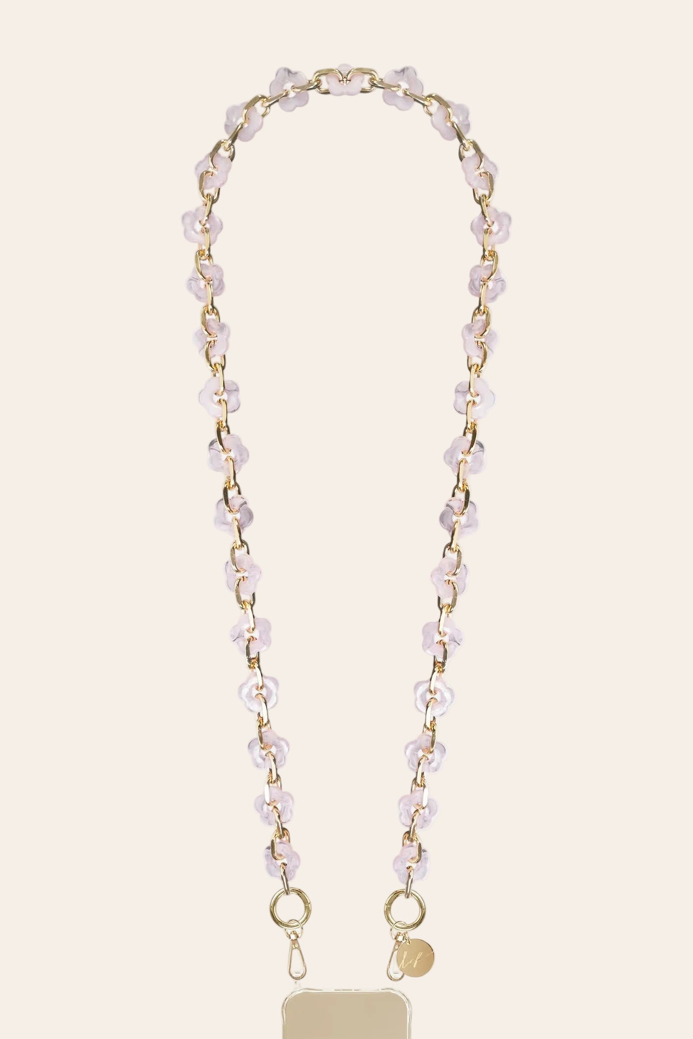 LE324697 | Cassy Fleurs Rose Long Phone Chain 120 cm