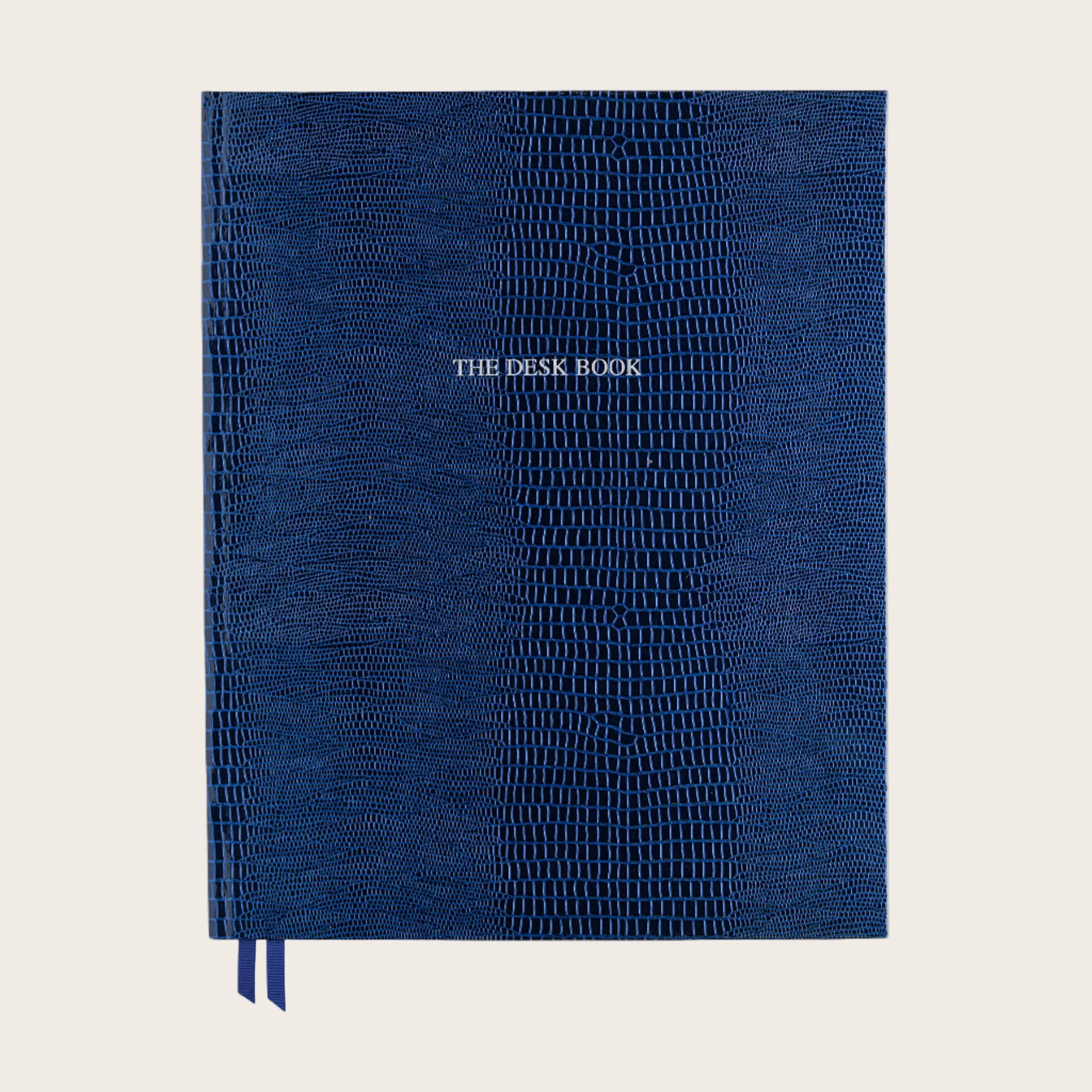 The Desk Book in Marine Blue Iguana Pellaq