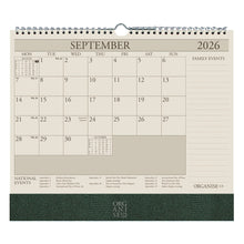 Load image into Gallery viewer, The OrganiseherTM 17 month Wall Planner 2025-2026 in Dark Green Lizard - pre order
