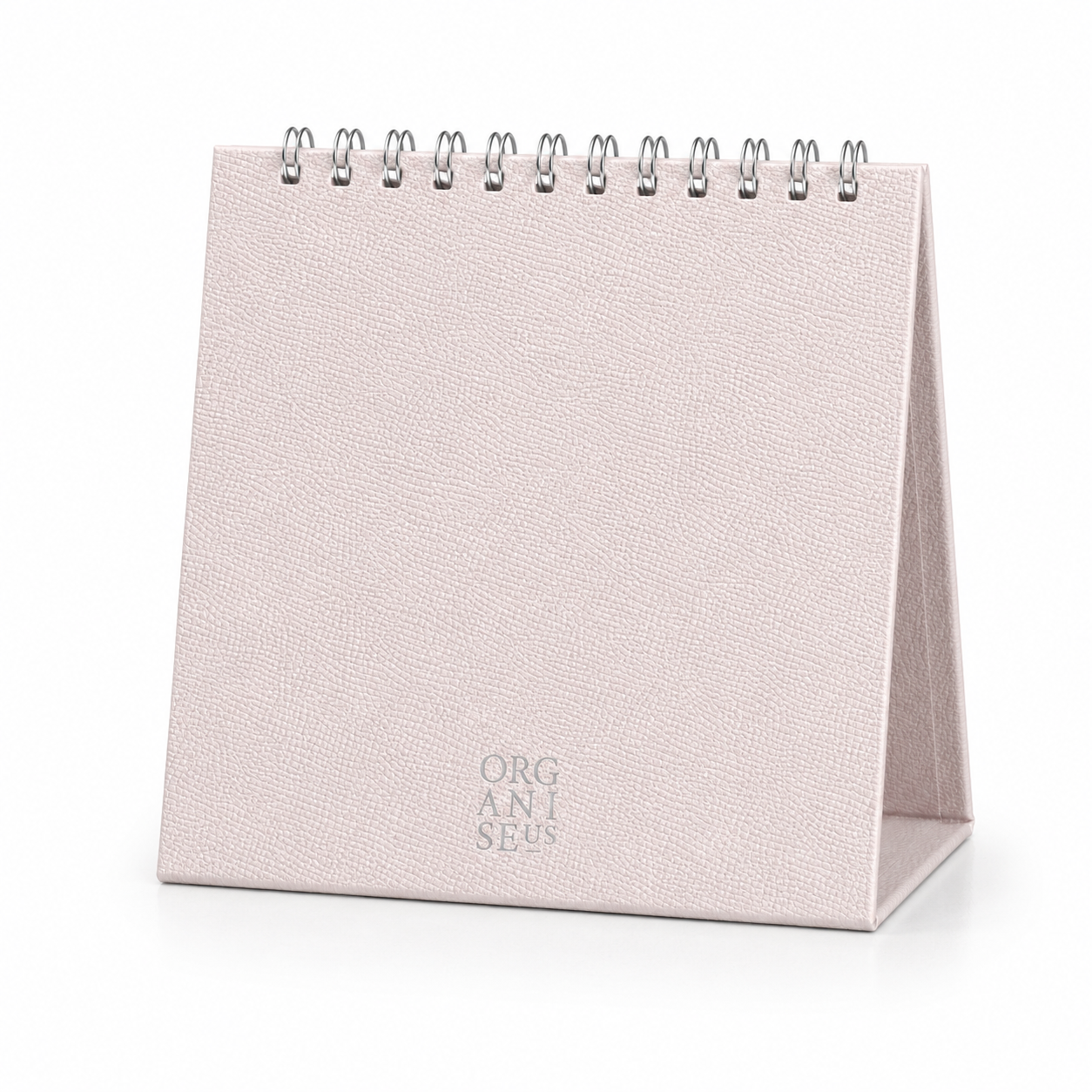 Desk Calendar in Powder Pink Galuchat - 12 months