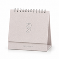 Desk Calendar in Powder Pink Galuchat - 12 months
