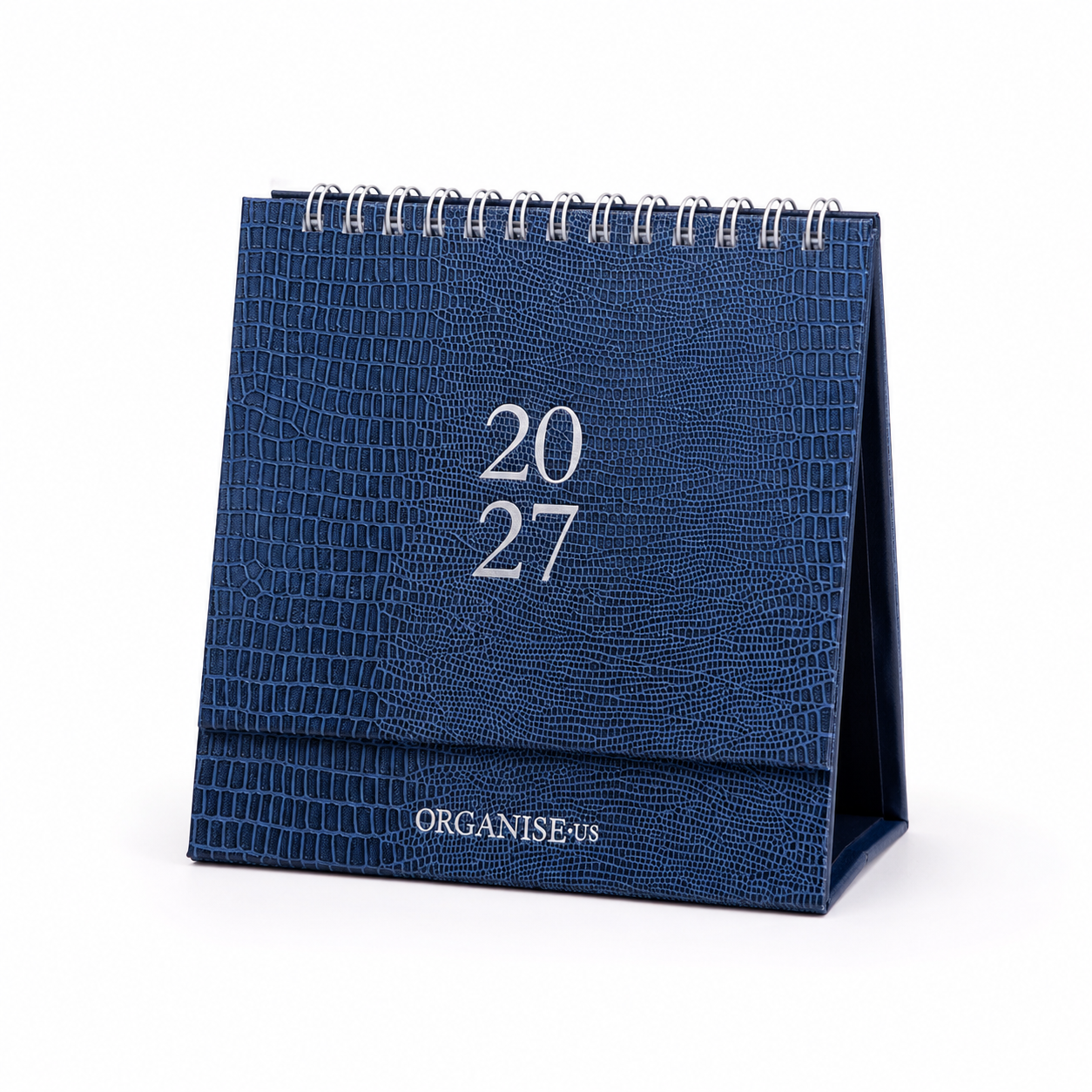 Desk Calendar in Marine Blue Iguana - 12 months