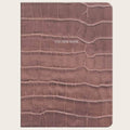 The Desk Book in Taupe Croc Leather