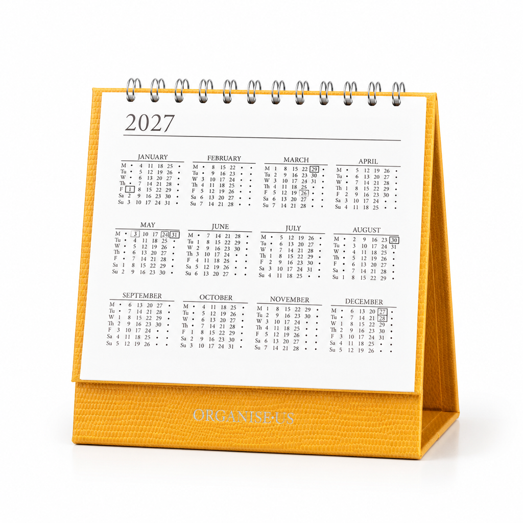 Desk Calendar in Buttercup Lizard - 12 months