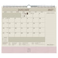 Organiseher™ 16-Month Wall Calendar 2026-2027 in Powder Pink Galuchat