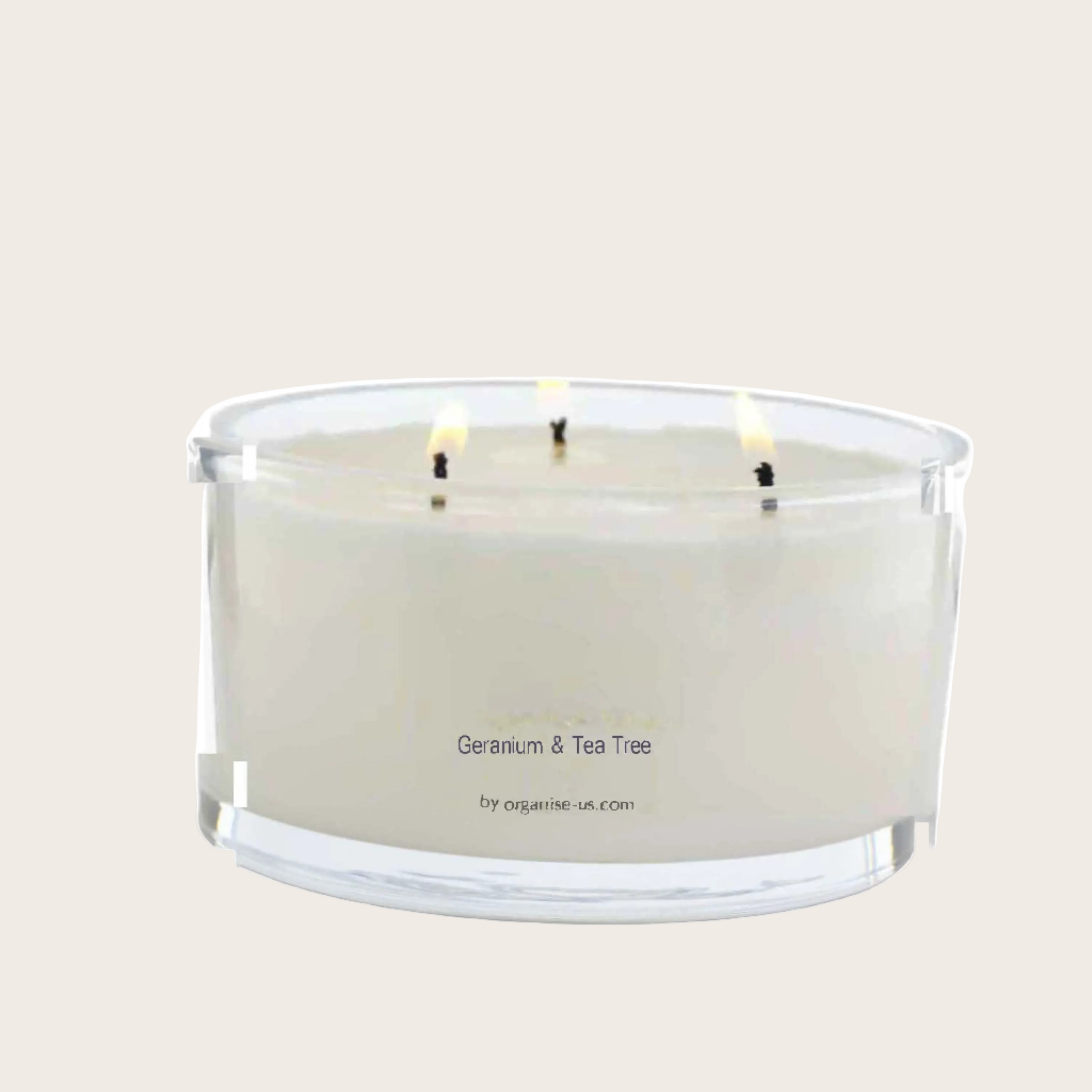 Geranium & Tea Tree Three Wick Candle