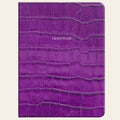 The Grand Plans Leather Notebook in Amethyst Croc