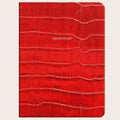 The Grand Plans Leather Notebook in Red Croc