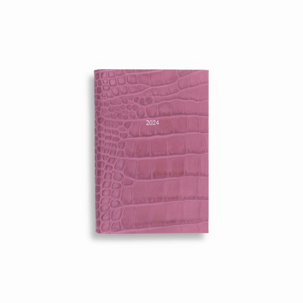Small Belgravia Diary 2024 in Heather Croc - LIMITED STOCK