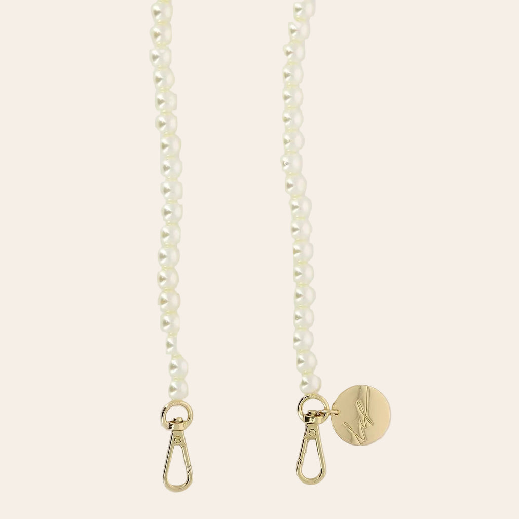 LE265162 | Agathe White Pearls Long Phone Chain 120 cm