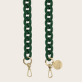 LE306075 | Sarah Forest Green Matte Long Phone Chain 120 cm