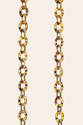 LE314113 | Cassy Ecaille Maroon Long Phone Chain 120 cm