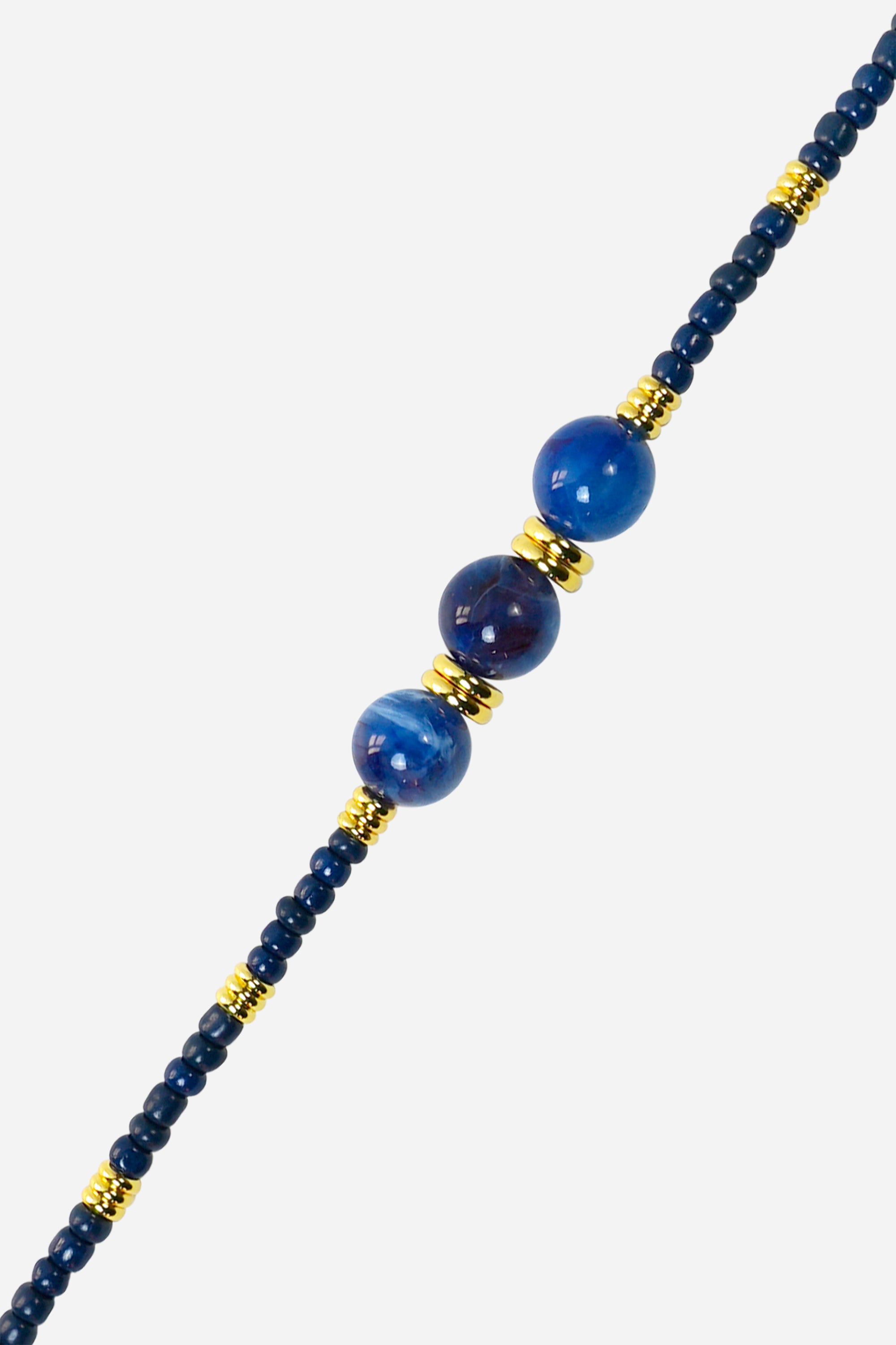 LE324651 | Iris Marine Blue Long Phone Chain 120 cm