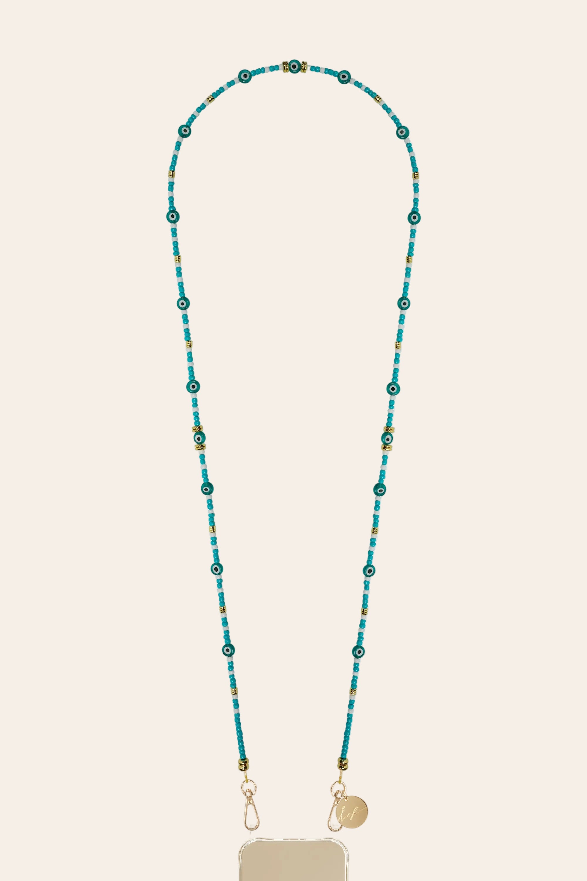 LE324676 | Paros Turquoise Long Phone Chain 120 cm