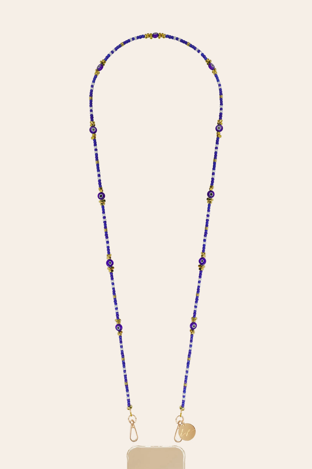 LE324677 | Paros Blue Long Phone Chain 120 cm