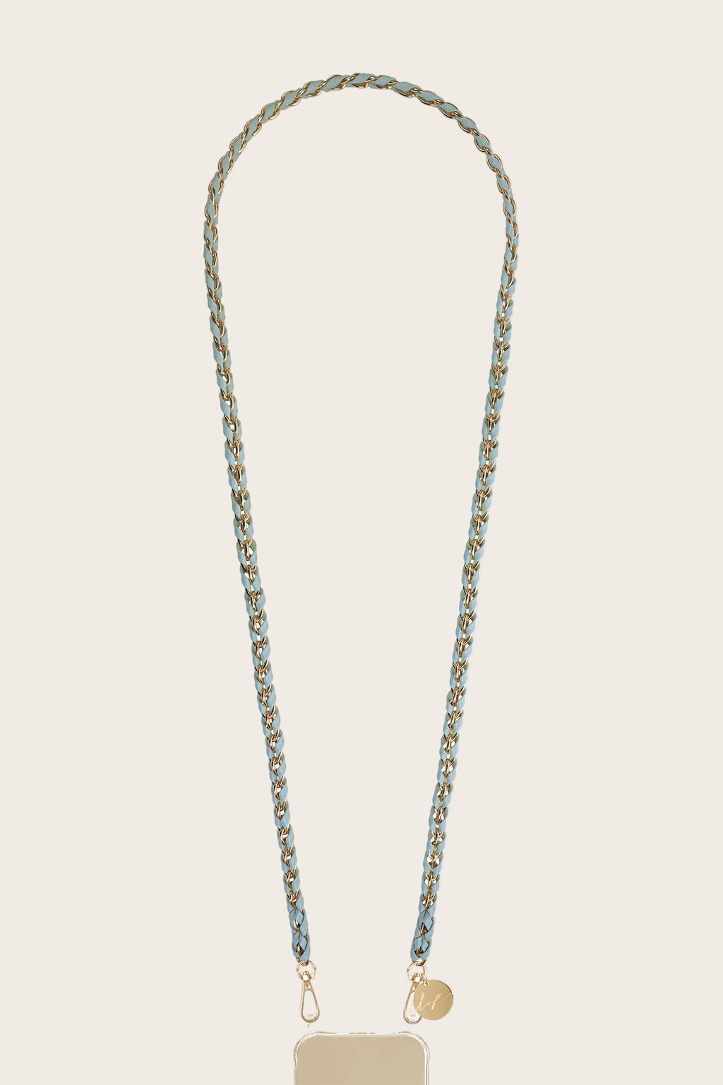 LE324704 | Lou Baby Blue Long Phone Chain 120 cm