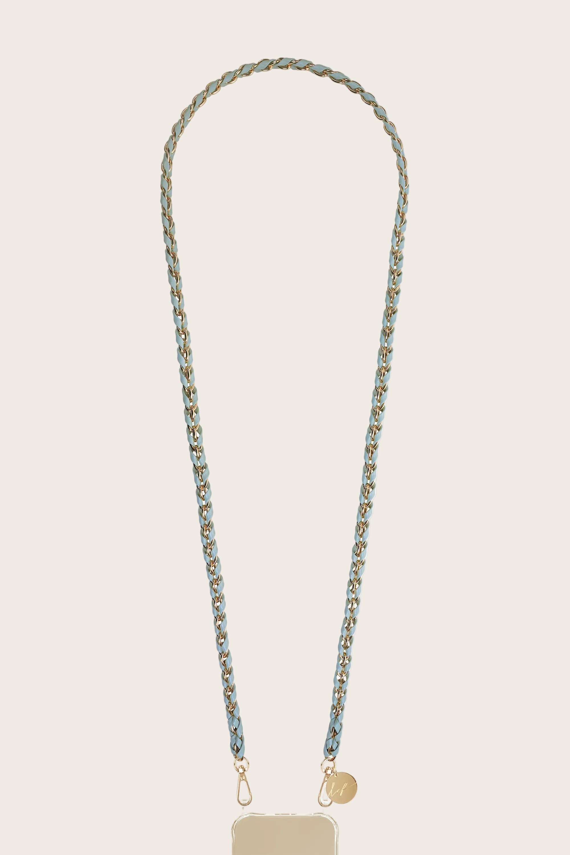LE324704 | Lou Baby Blue Long Phone Chain 120 cm