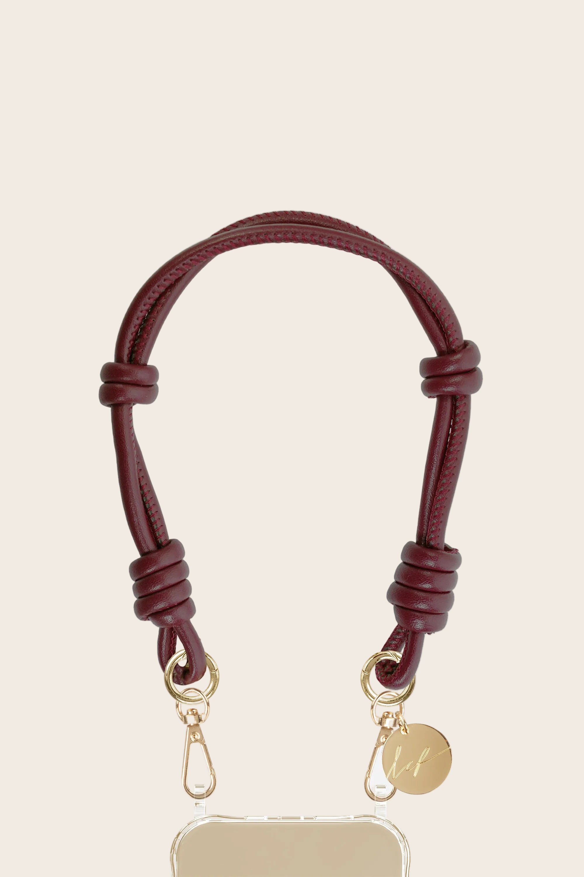 LE324719 | Nolan Burgundy Wrist Phone Chain