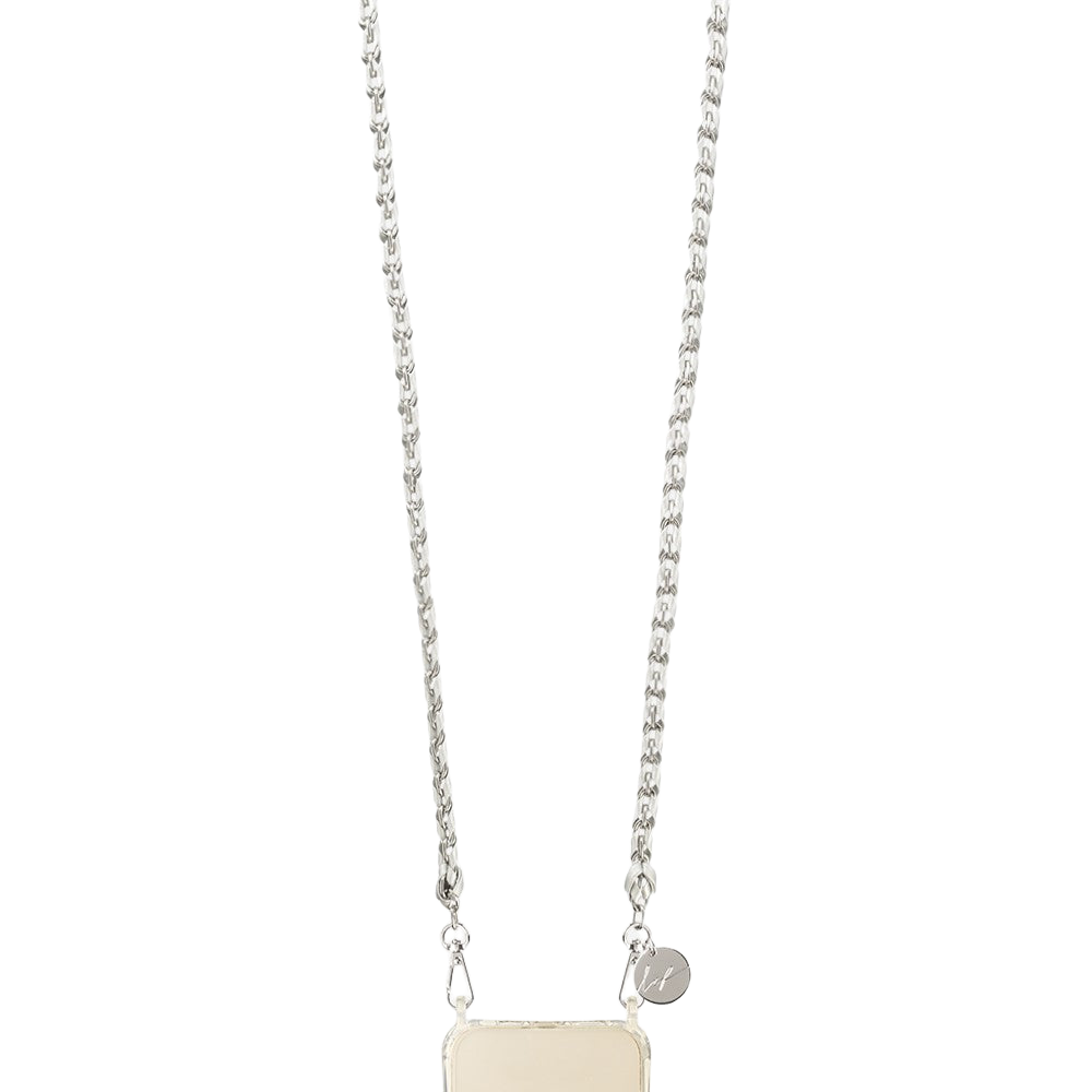 LE314923 | Lou Silver Long Phone Chain 120 cm