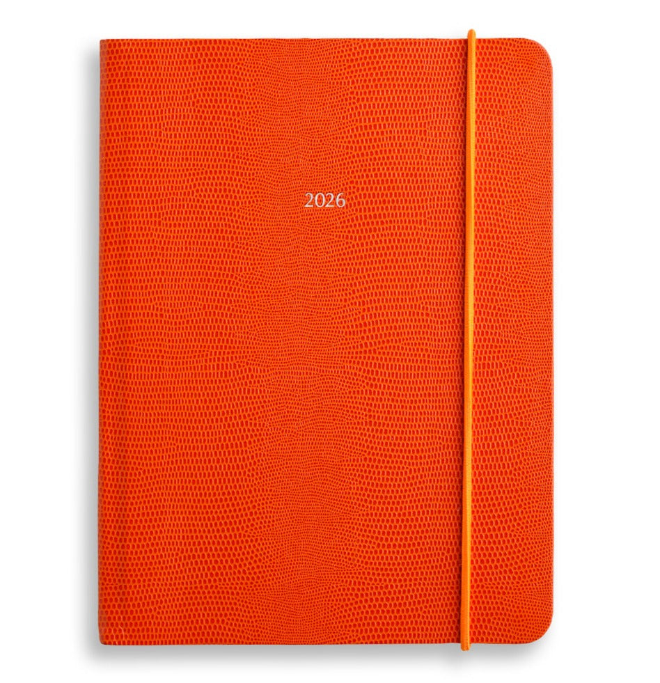 The Large OrganiseherTM Diary 2026 in Flame Orange Lizard