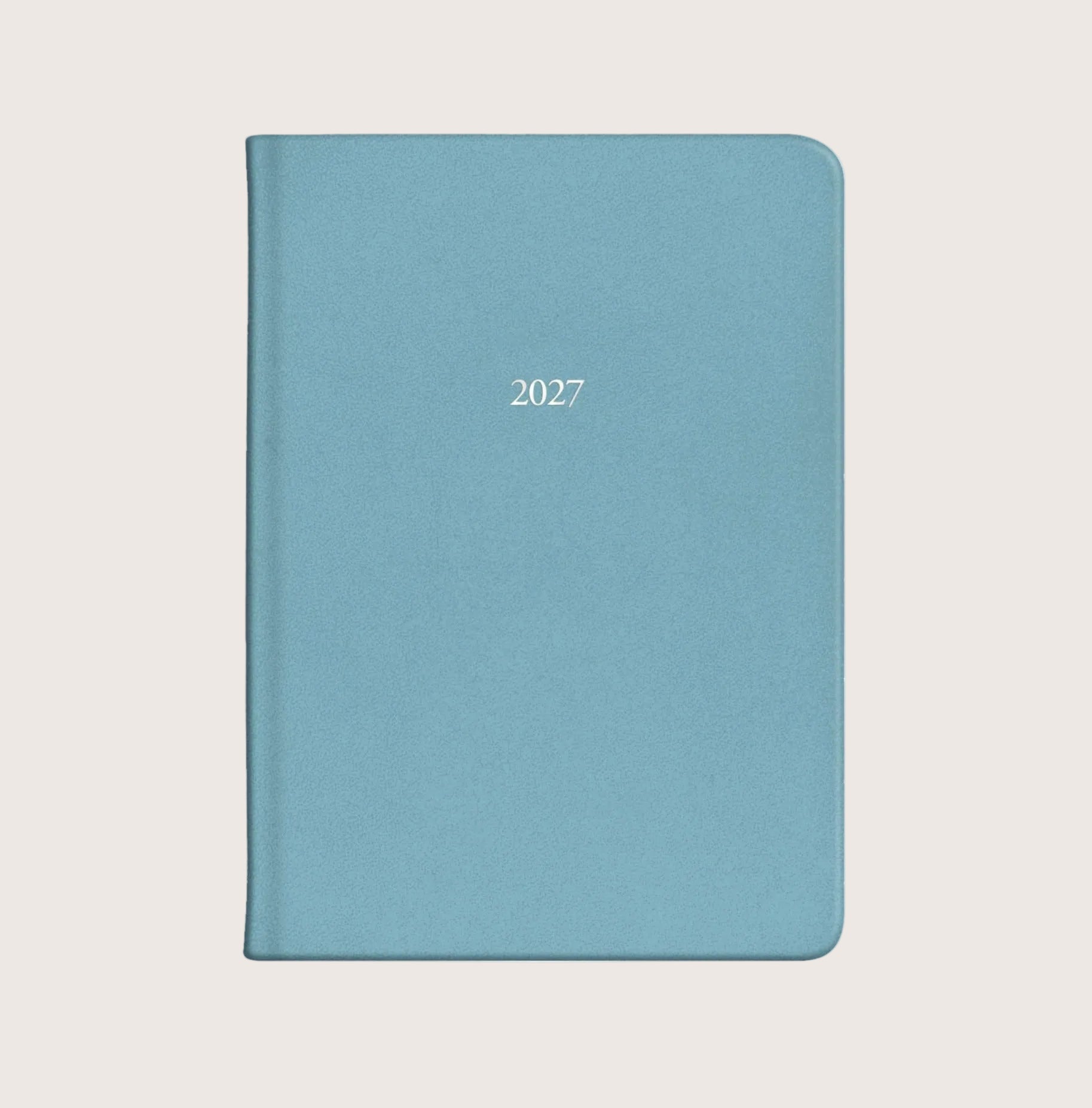 Large Soft Leather Organiseher™ Diary 2027 in Aqua Blue