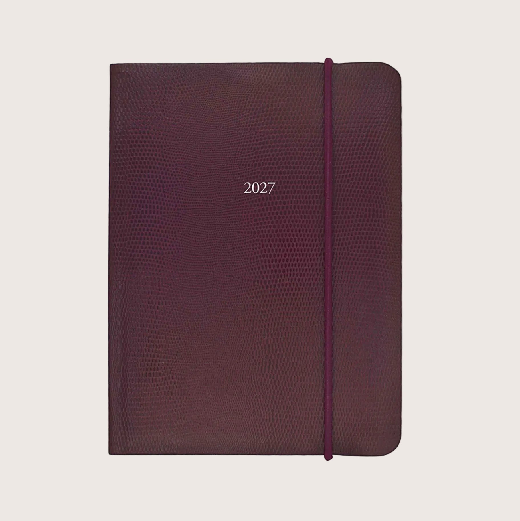 Large Pellaq Organiseher™ Diary 2027 in Burgundy Lizard