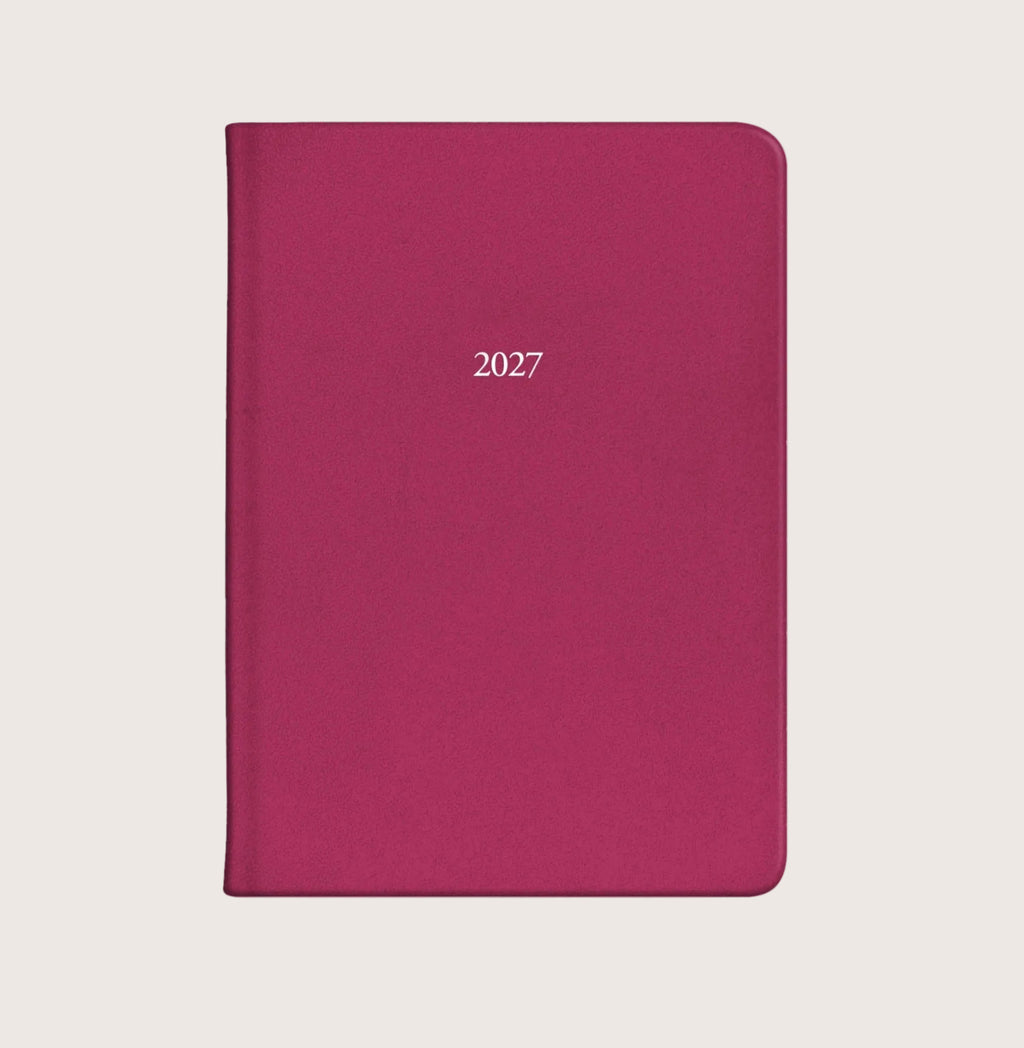 Large Soft Leather Organiseher™ Diary 2027 in Deep Pink