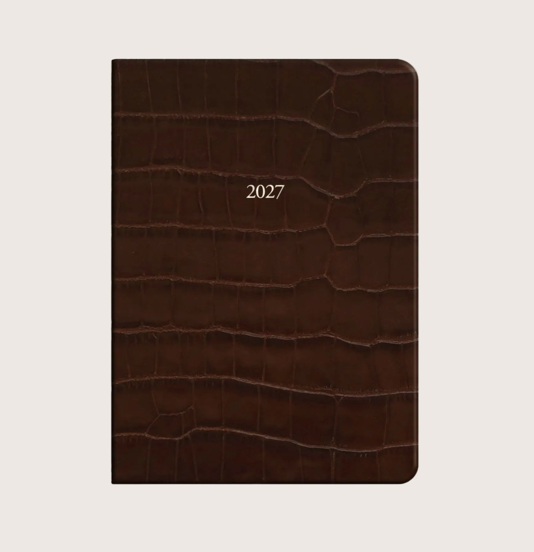 Large Leather Organiseher™ Diary 2027 in Espresso Croc
