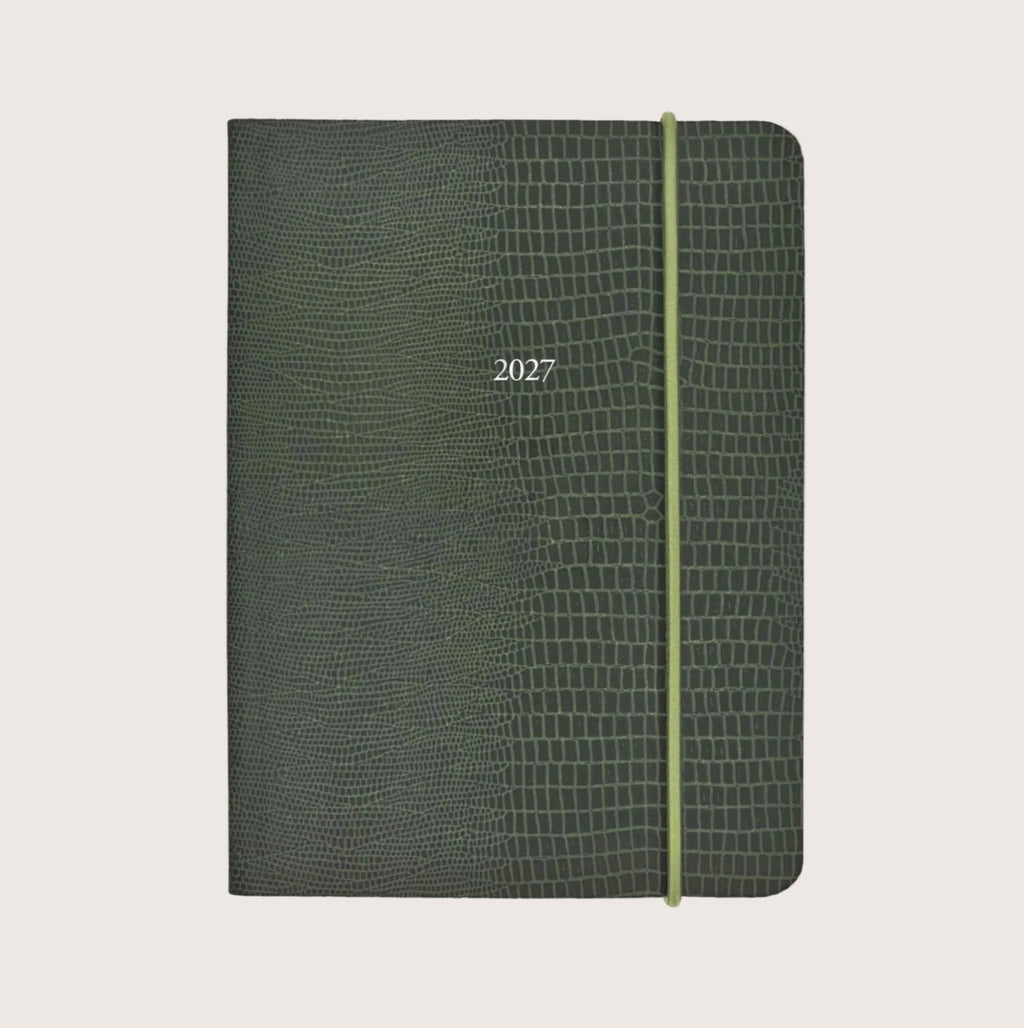 Large Pellaq Organiseher™ Diary 2027 in Khaki Iguana