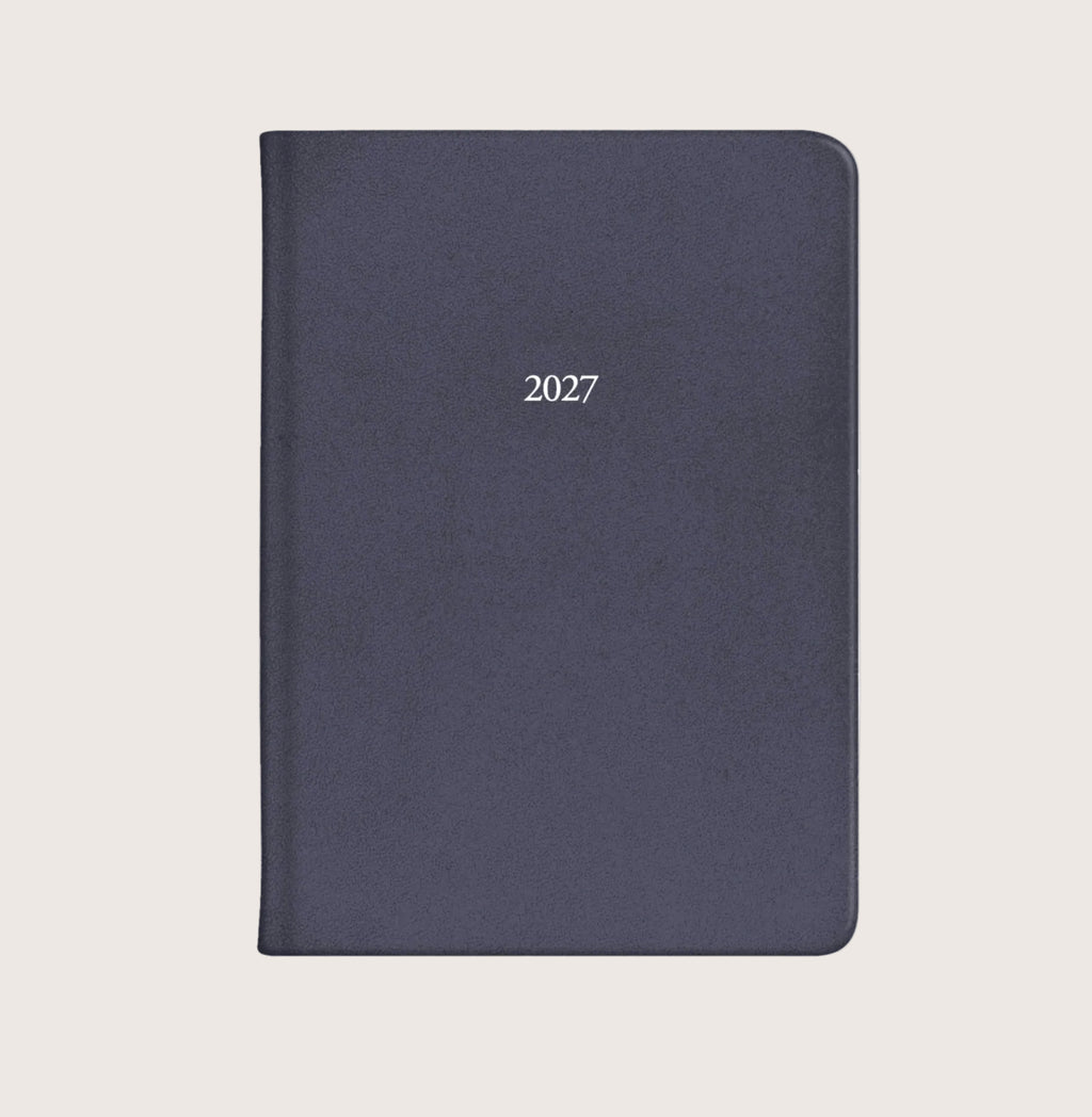 Large Soft Leather Belgravia Diary 2027 in Navy