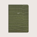 Large Leather Belgravia Diary 2027 in Olive Croc