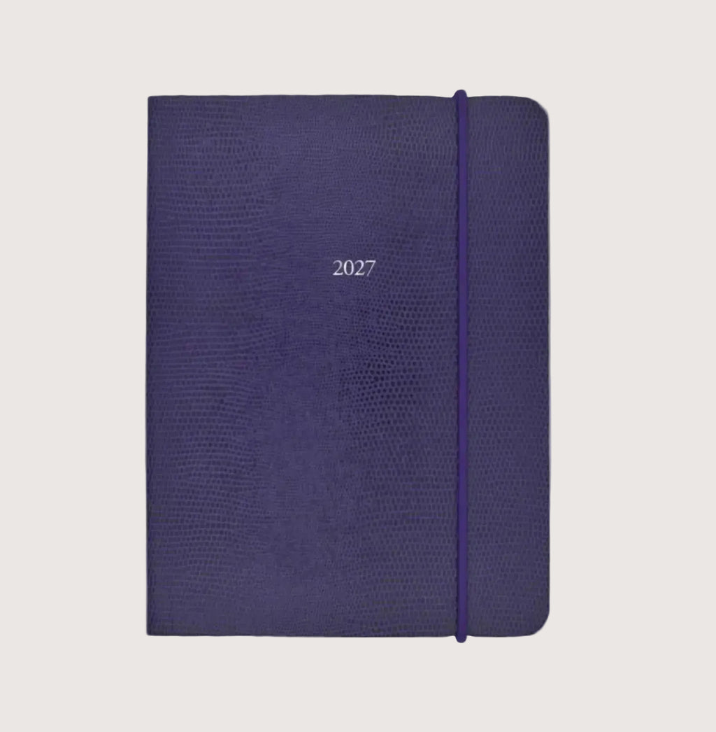 Large Pellaq Belgravia Diary 2027 in Plum Lizard