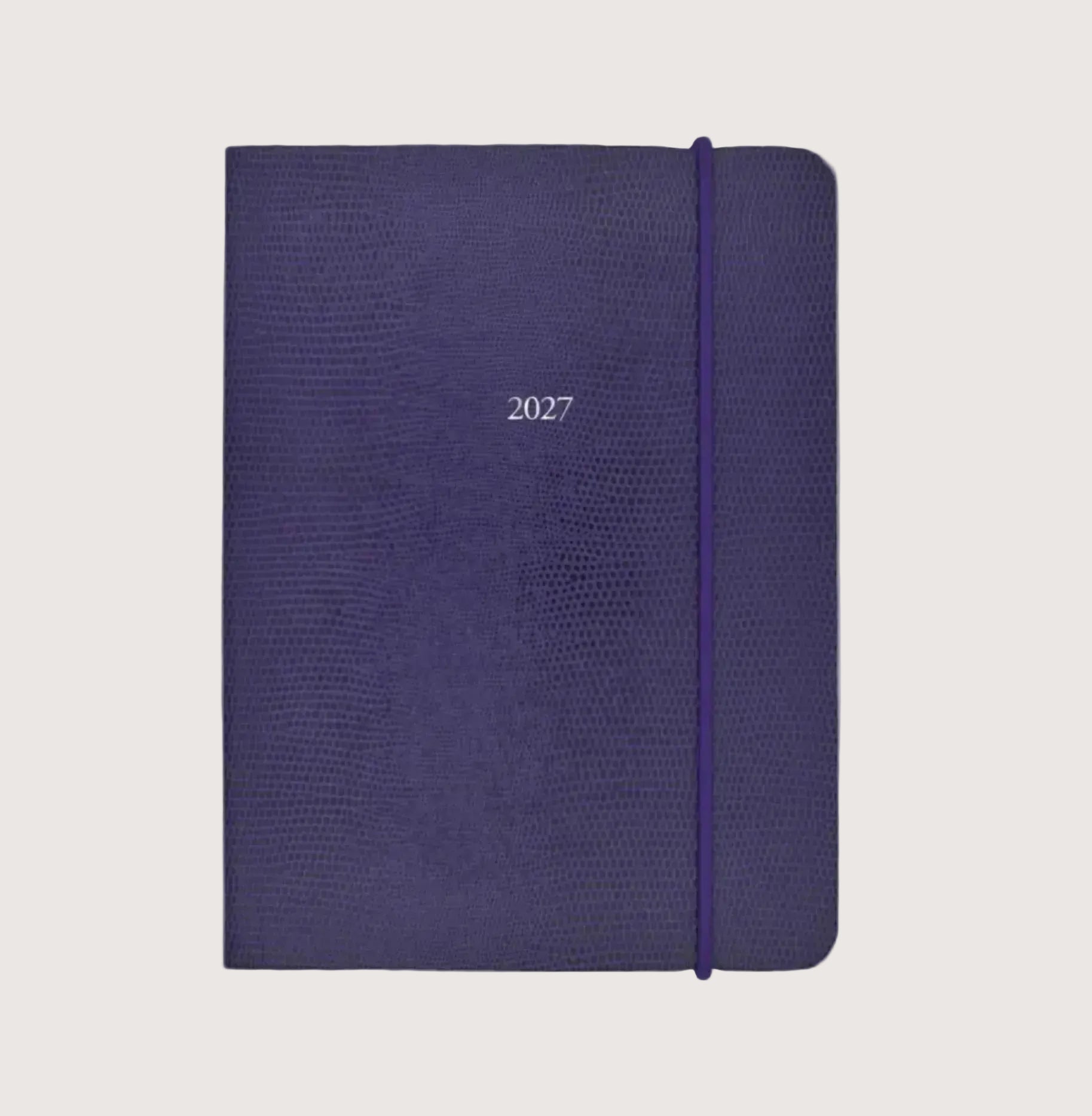 Large Pellaq Belgravia Diary 2027 in Plum Lizard